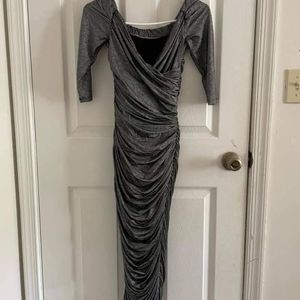 Silver lurex pinup girl monica size small